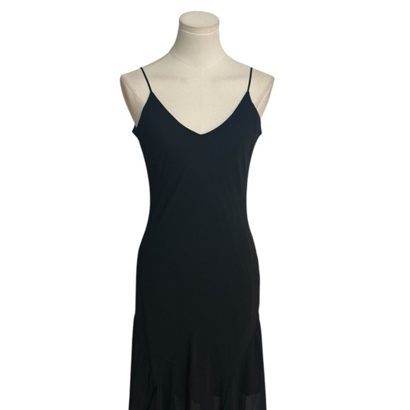 MORRELL MAXIE Black Spaghetti Strap Dress M 90’s Fairy Dance Party Midi Flowy‎ - Picture 5 of 7
